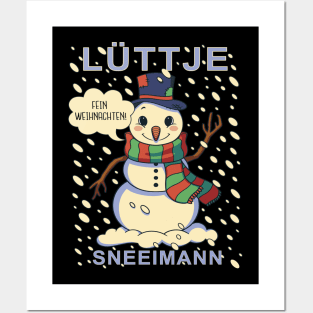 Lüttje Sneeimann Little Snowman Posters and Art